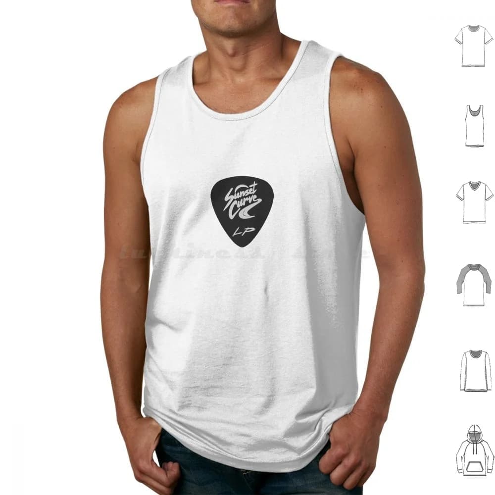 Luke Guitar Pick Canotte Canotte senza maniche Julie e i fantasmi Julie Luke Patterson Alex Reggie Ghosts Sunset Curve