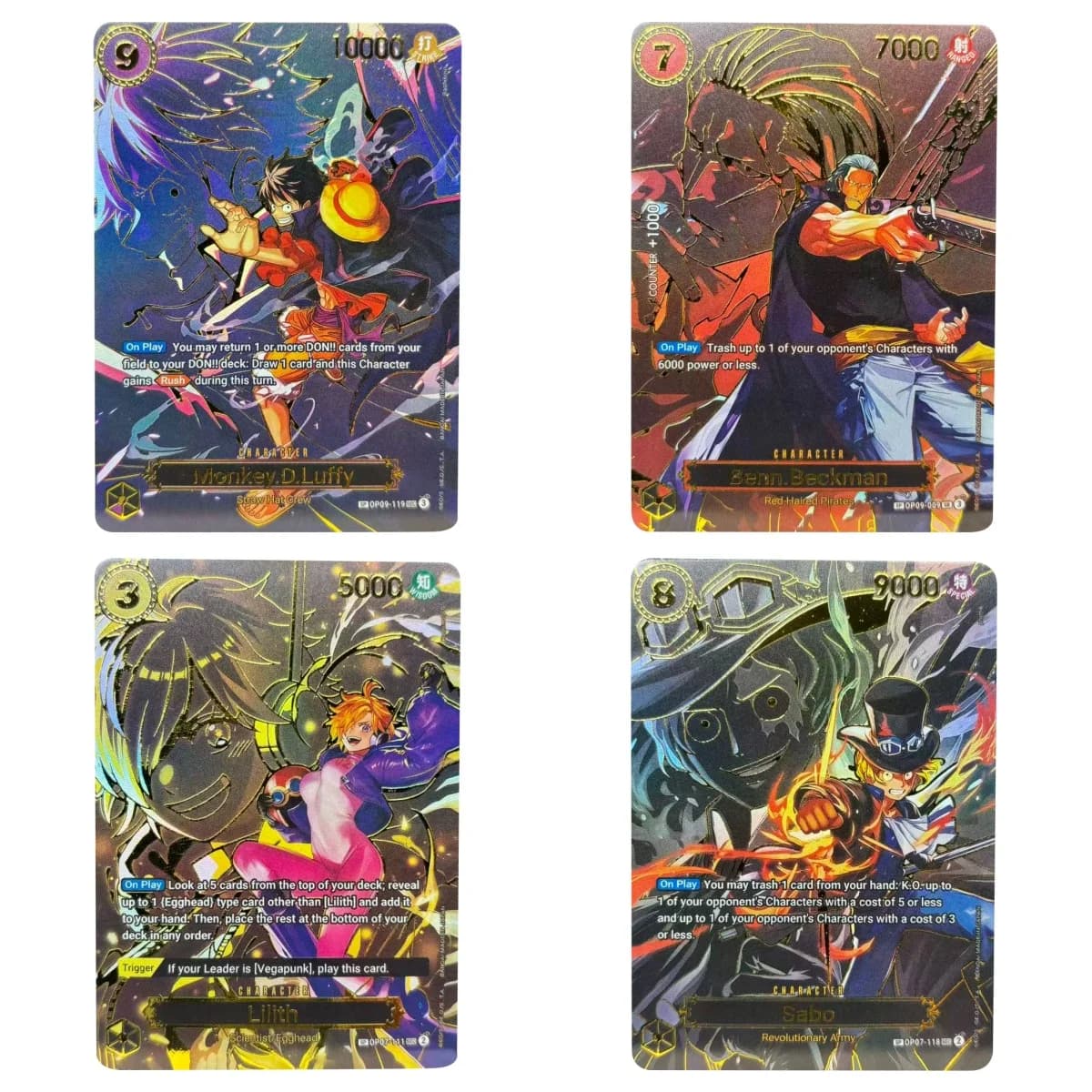 Carte da collezione ONE PIECE Monkey D. Rufy Sabo Portgas Ace OP13 SP EN Gioco fai da te di alta qualità Carte anime giocattolo regalo