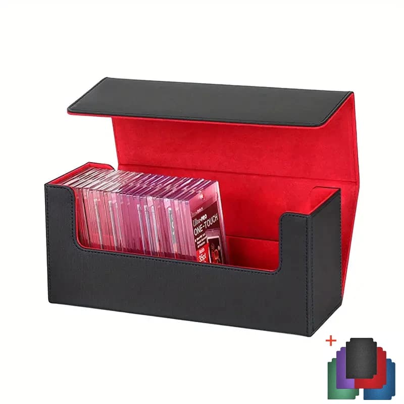 Card Holder for more than 400 collectable cards with 5 piece divider Magnetic case for PU storage box for YuGiOh MTG Star Card