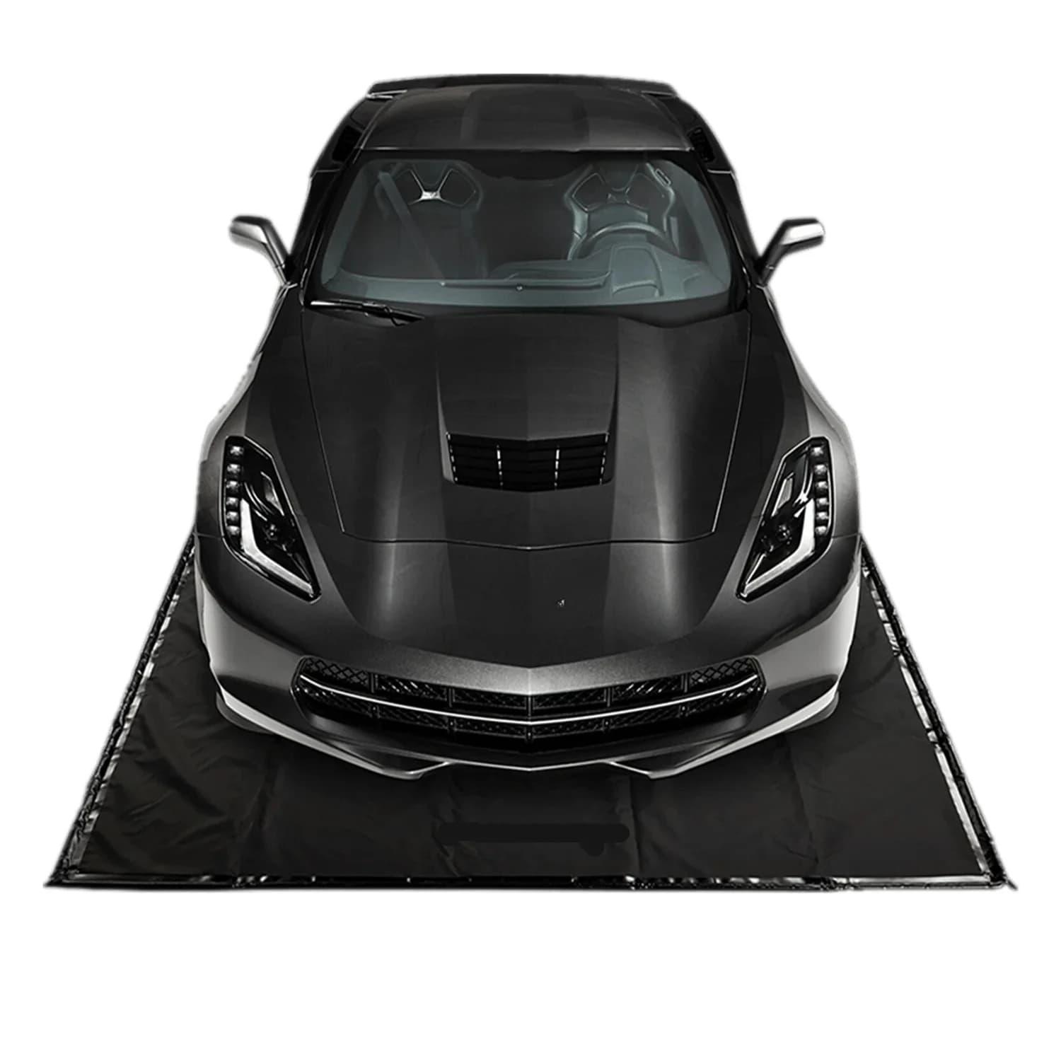 UNEED Waterproof 7'9" x 18' PVC garage car mats to protect snow cleaning, mud, rain