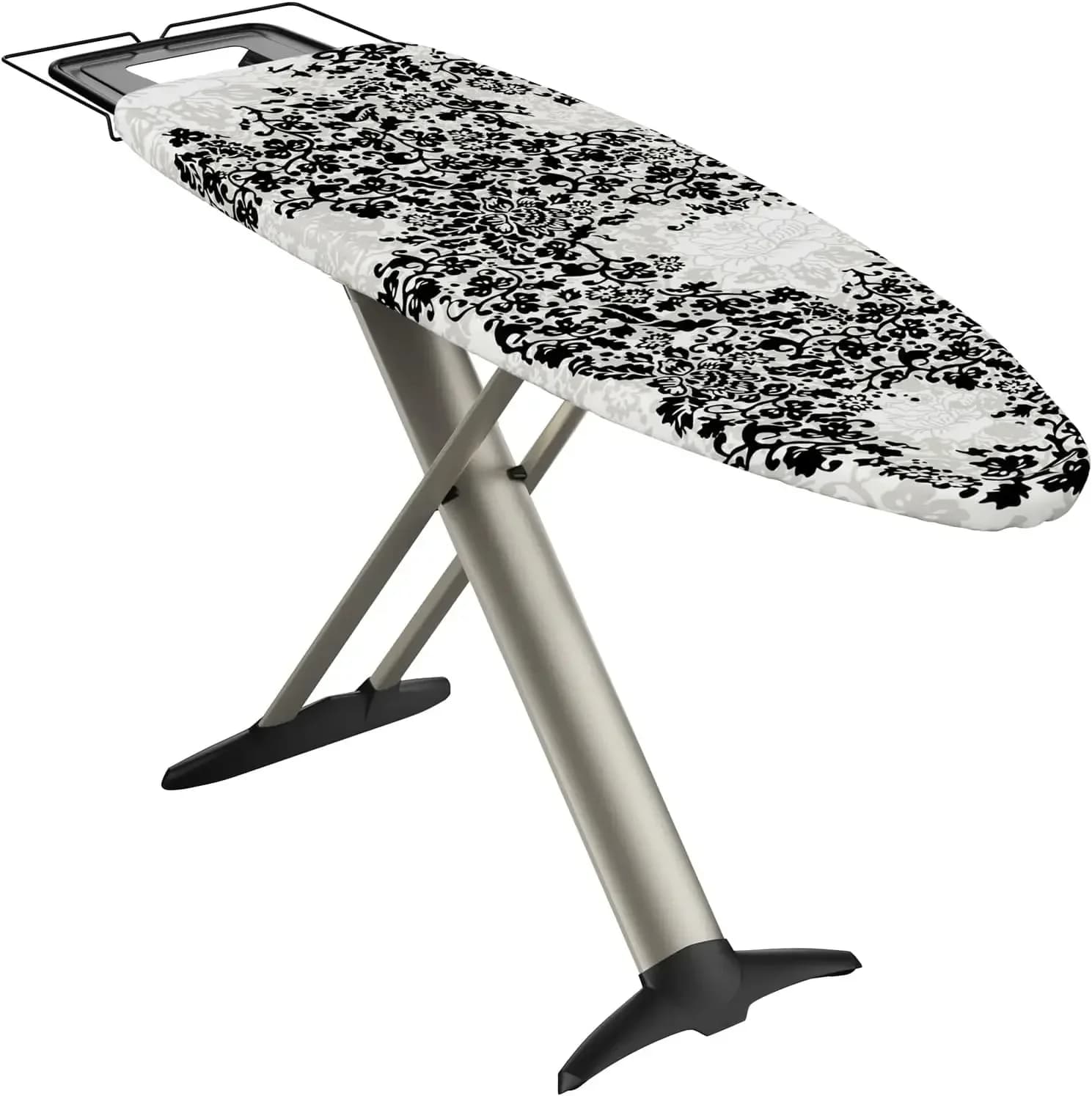 Asse da Stiro Professionale di Lusso - Extra Larga 62x19” con Supporto per Ferro da Stiro a Vapore, Altezza Regolabile, Pieghevole con Gambe a T, Prodotto in Europa