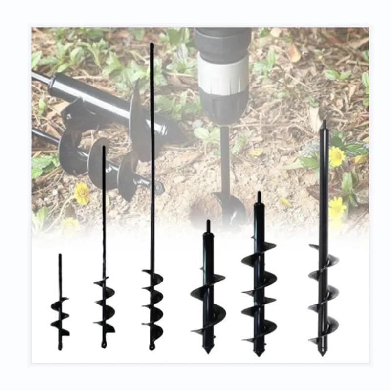 Spiral drill bit with garden screw, garden planter, ground drill, tool for digging holes, drill drill accessories for loose ground