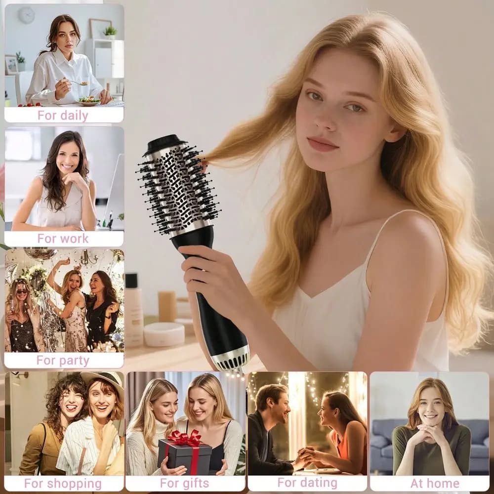 Spazzola Asciugacapelli 4 in 1 OneStep Plus 2.0: Spazzola ad Aria Calda per Asciugare, Lisciare e Volumizzare i Capelli