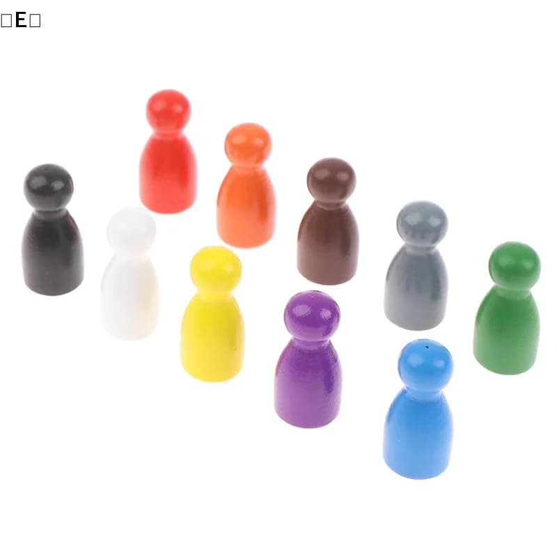 〔E〕100 Pezzi di Pedoni in Legno per Scacchi, Accessori per Giochi da Tavolo, Diametro Standard, Colorati〔Winter5〕