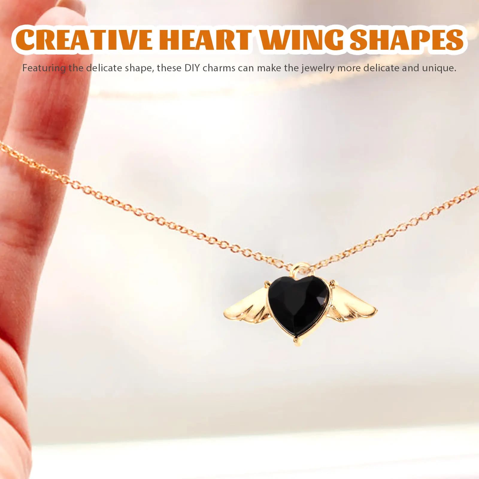 10Pcs Alloy Wing Pendant Charms Heart Wing Connectors for Jewelry Making Bracelet Necklace Earring DIY Supplies