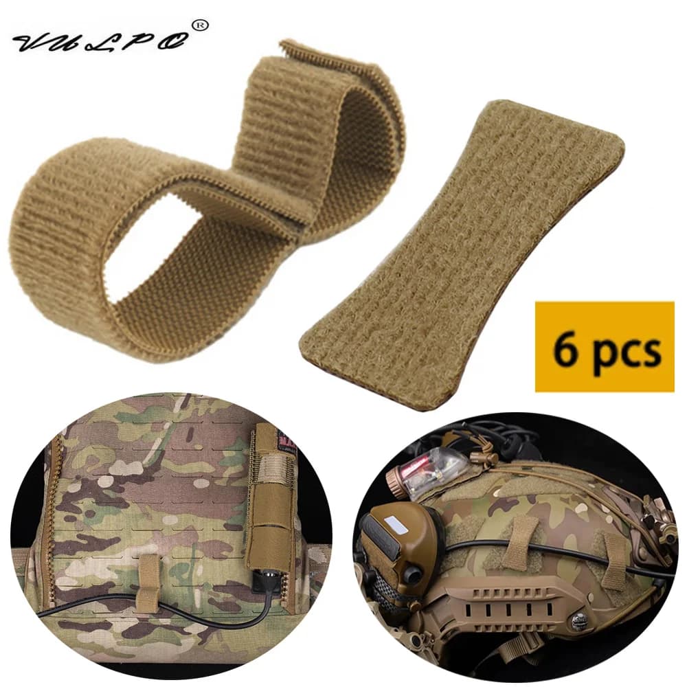 Kit di gestione dei cavi per casco gilet tattico Cinghia di archiviazione Molle Cavo di comunicazione elettronica Accessori per organizer con gancio
