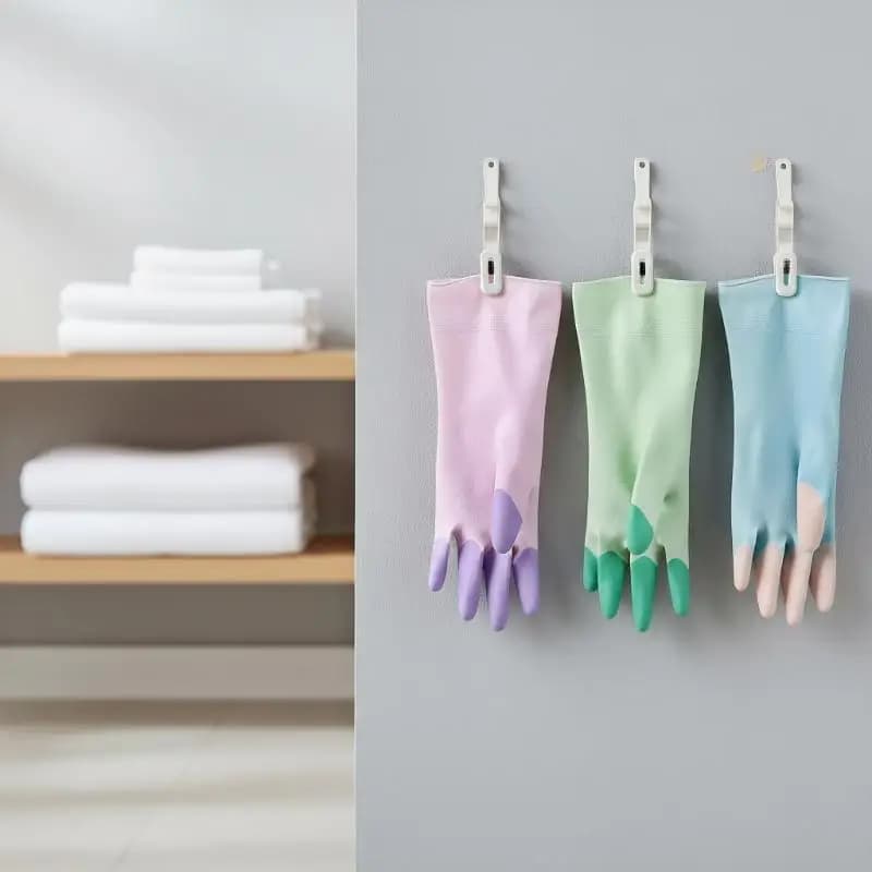 Guanti in Silicone per Lavaggio Piatti, Accessori da Cucina Antiscivolo, Comodi Guanti Lunghi per Lavare i Piatti, Riutilizzabili e Durevoli per Uso Domestico