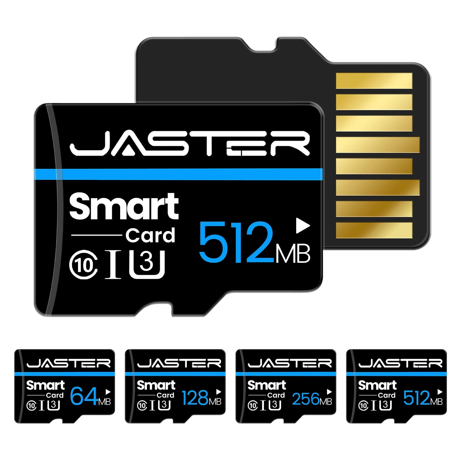 Scheda SD Intelligente 64MB, Scheda di Memoria Classe 10 256MB, Prodotti Certificati Smart SD 128MB, Adattatore SD Gratuito in Regalo, Scheda TF XC per Drone e Fotocamera