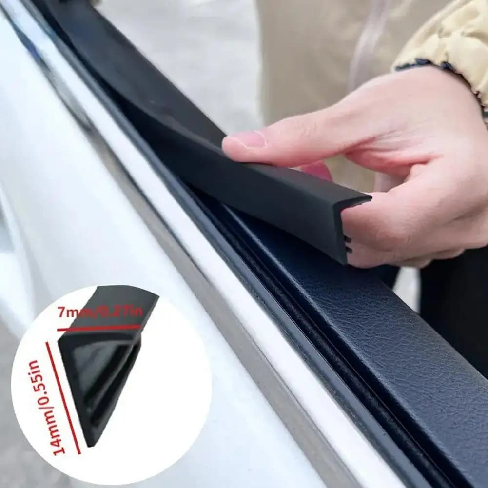 Car Door Window Seal Strip Rubber Auto Side Window Filler Weatherstrip Noise Insulation V-Shaped Protector Strips
