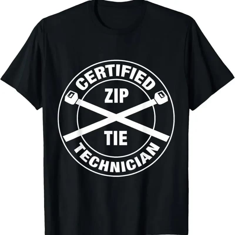 Maglietta divertente per tecnico certificato di Zip Tie Technician