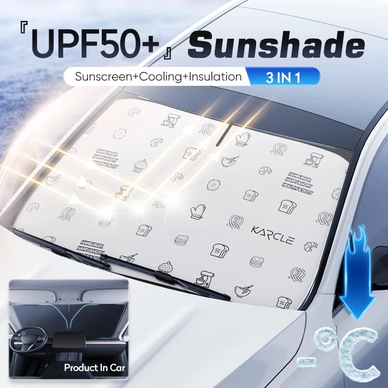 Parasole per Parabrezza Auto dal Design Elegante, Copertura Parasole Estiva con Protezione UV, Accessori per Auto