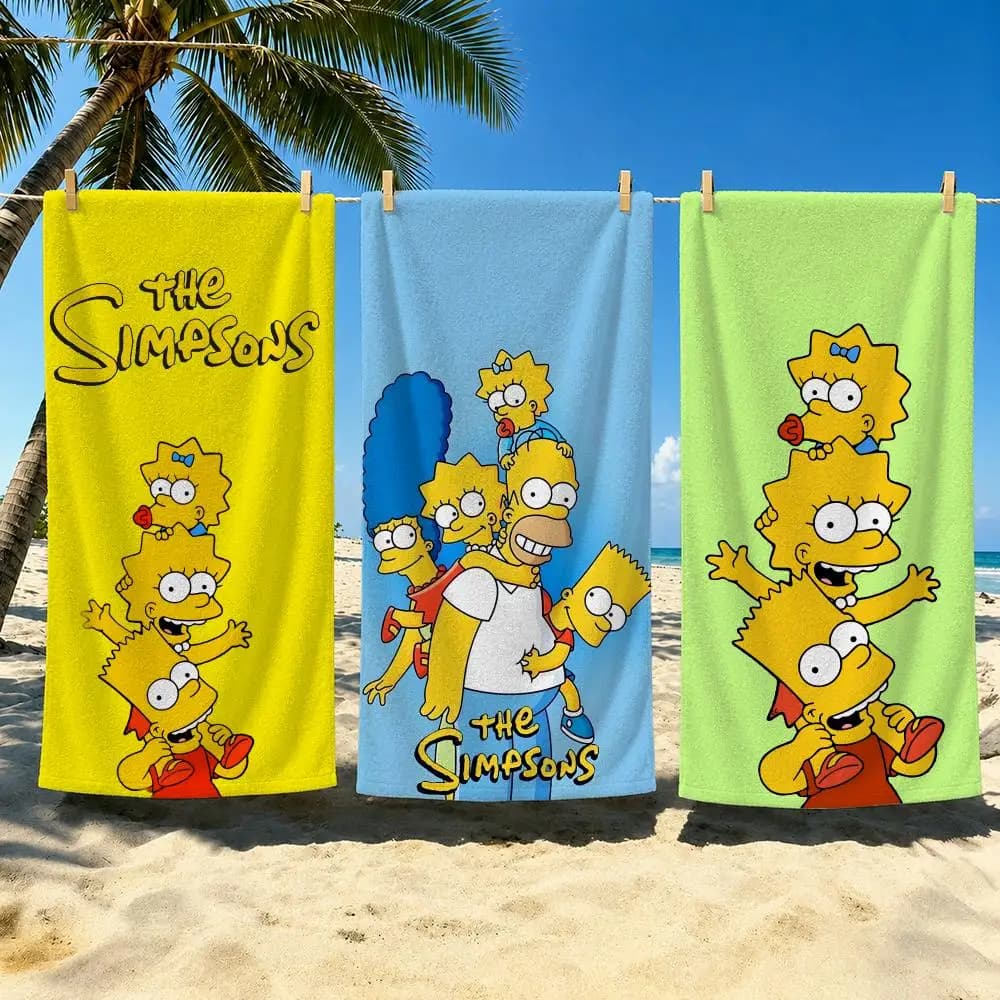Animation T-The Simpsons Towel Towel Soft Pool Gift For Travel Gym Shower Cool Camping Quick Dry Sports Large Beach Towel