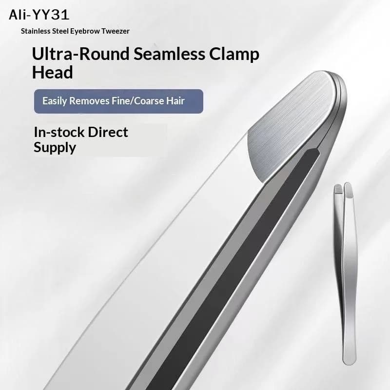 【A31】Stainless Steel Tweezers Safe Rounded - Tip Eyebrow Clips Precise Eyebrow Shaping Ingrown Hair Removal Eyebrow Shaping Tool