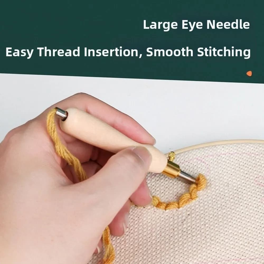 2.5mm/3.5mm/5mm Punch Needle Set Creative DIY Craft Embroidery Stitch Pen Changeable Head Professional Punch Stitching Kit