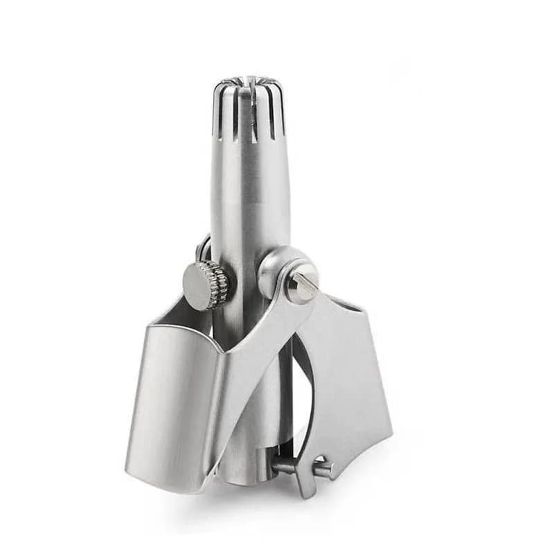 Stainless Steel Manual Nose Hair Trimmer Washable Reusable Round Tip Safety Clipper for Nostril Ear Beard Grooming