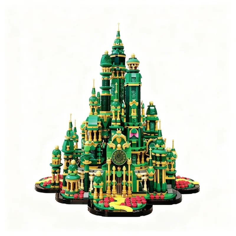 3862pcs MOC Emerald City Wizard's Palace Wicked Model Building Blocks Christmas Gift Toy Construction Assemble Creative Craft