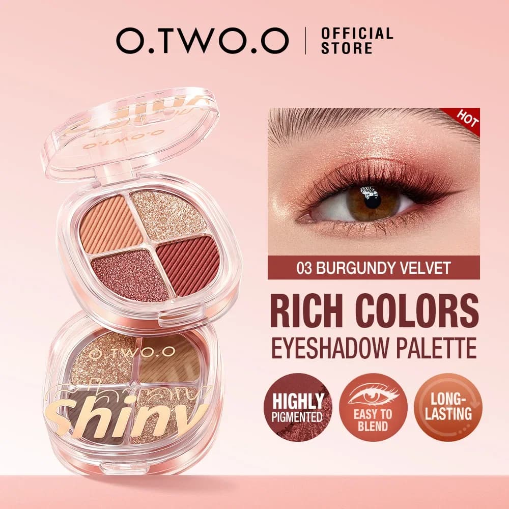 Palette di ombretti impermeabili a 4 colori, opachi perlescenti, a lunga durata, per illuminare gli occhi, cosmetici per il trucco del contorno