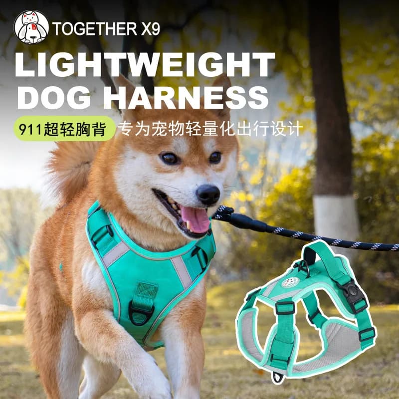 petto per cani e tracolla guinzaglio stile gilet per cani regolabile petto e tracolla guinzaglio riflettente anti-esplosione