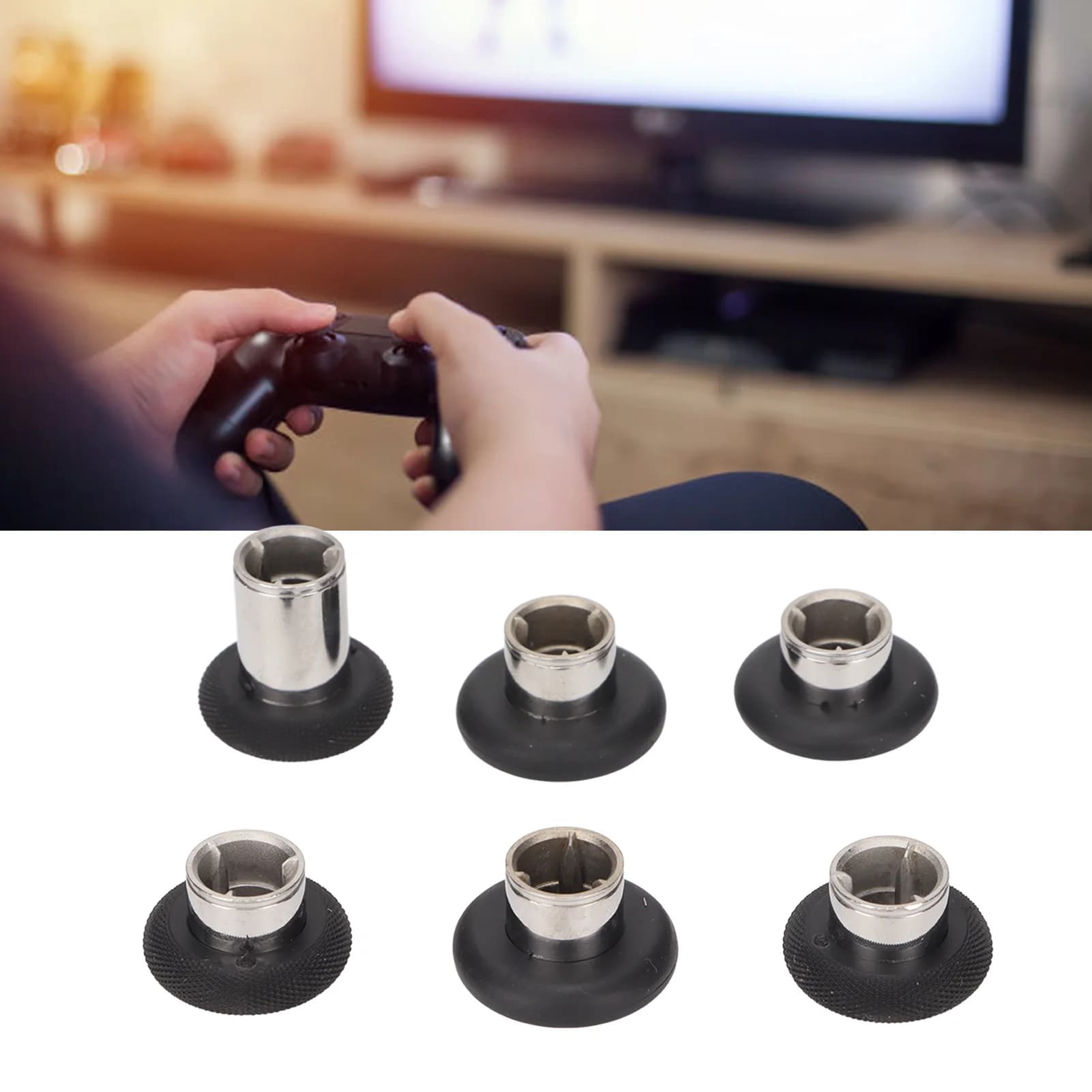 6PCS Metal Joysticks Replacement Metal Replacement Joysticks Grip Swap Joysticks for Xbox One Series 2