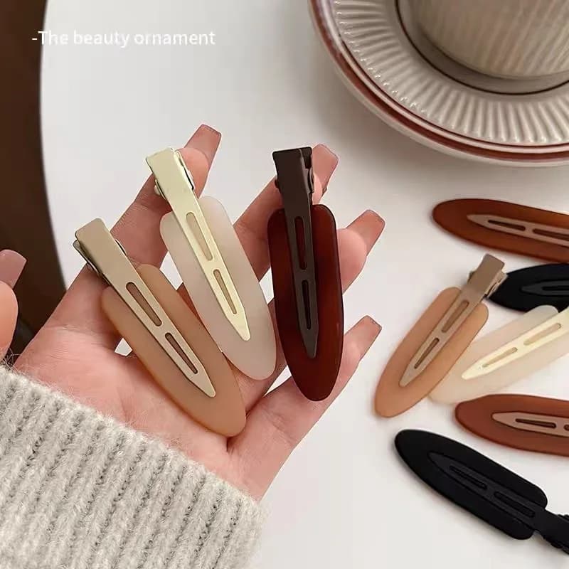 AWAYTR Traceless Moda Gel di silice Fermagli per capelli Forcine per ragazze Accessori a becco d'anatra Barrettes Parrucchiere Clip Party