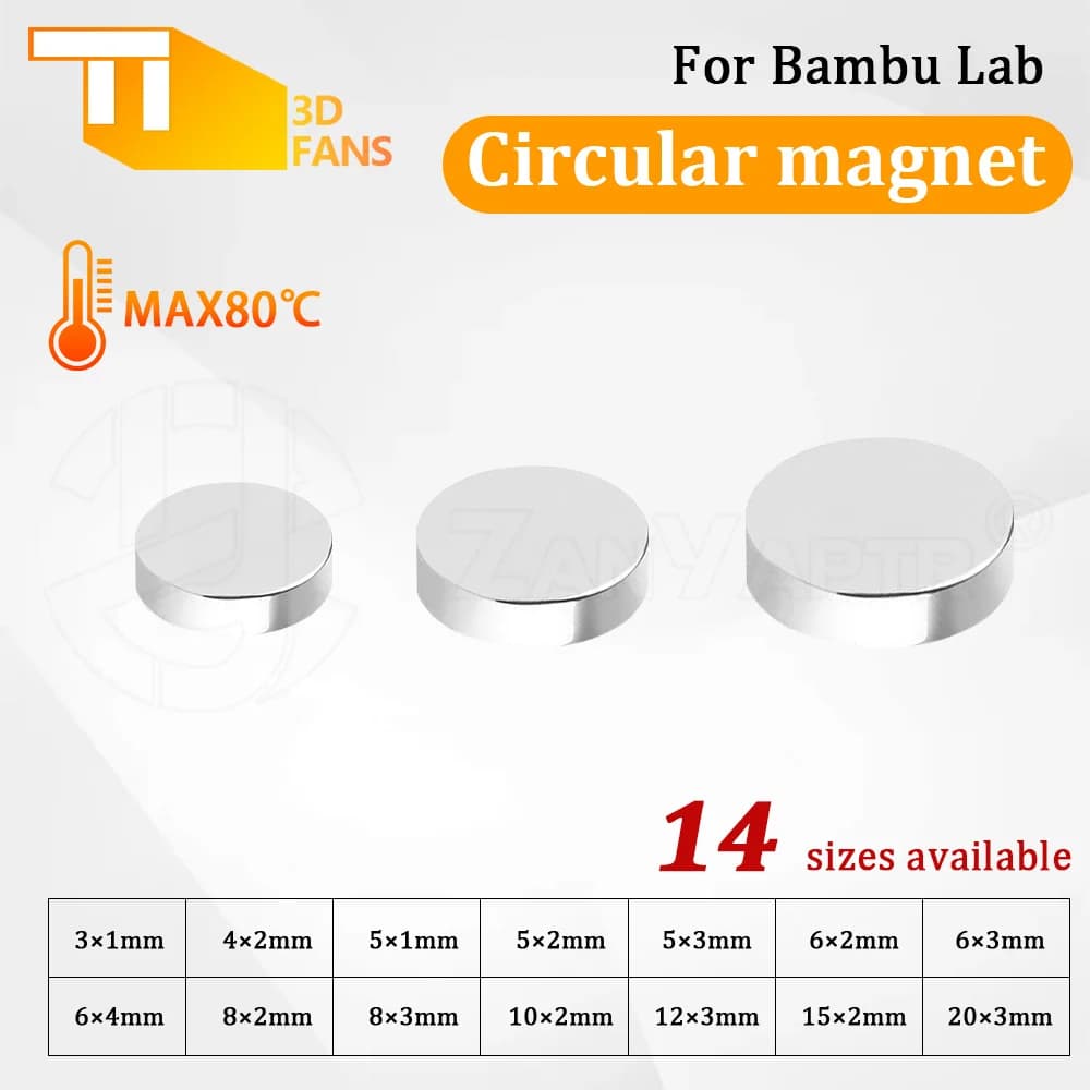 For Bambu Lab Circular Magnet DIY Parts for 3D Printer Parts