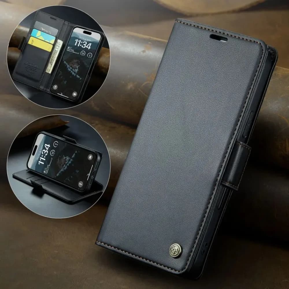 Custodia a Libro in Pelle RFID per Samsung Galaxy S26 Ultra S24 S23 S22 S21 S20 S10 Plus, Compatibile con Samsung S25 Edge S25 FE 24