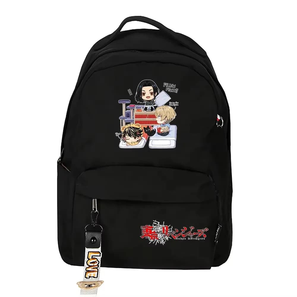 Tokyo Revengers Borse da scuola Anime Bookbag Kawaii Zaino da viaggio piccolo in nylon Borse a tracolla rosa da donna Caroon Rugzak