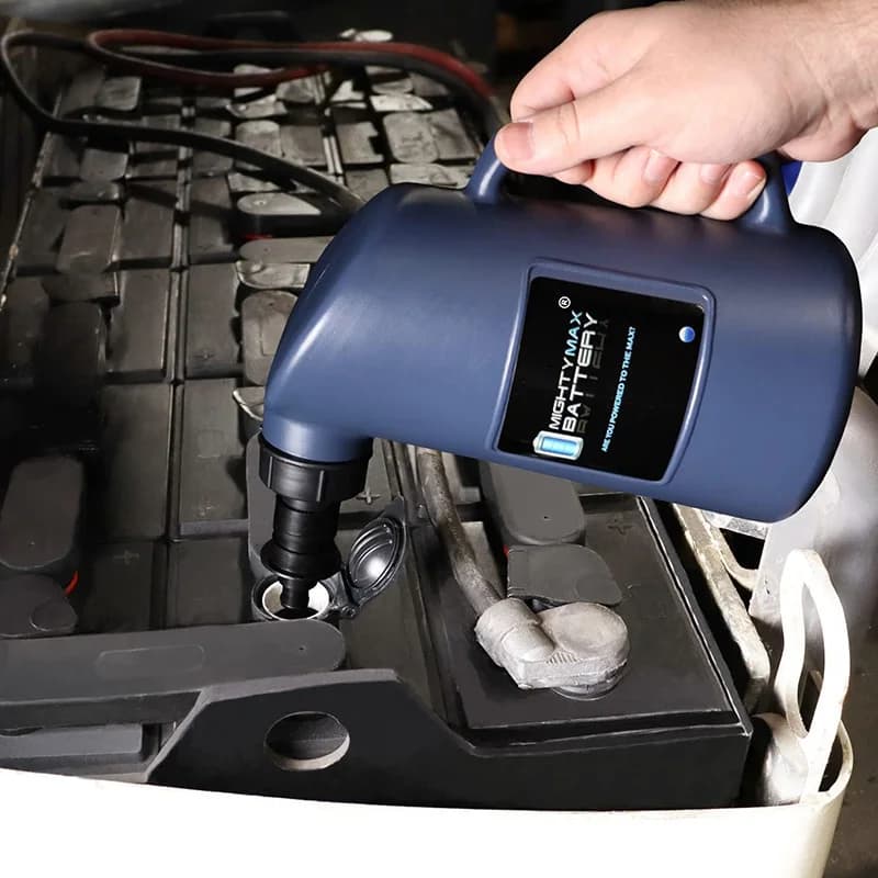 2L Car Battery Filler -Acid Liquid Filling Tool Golf Cart Deep Cycle Battery Water Bottle with Auto Shutoff