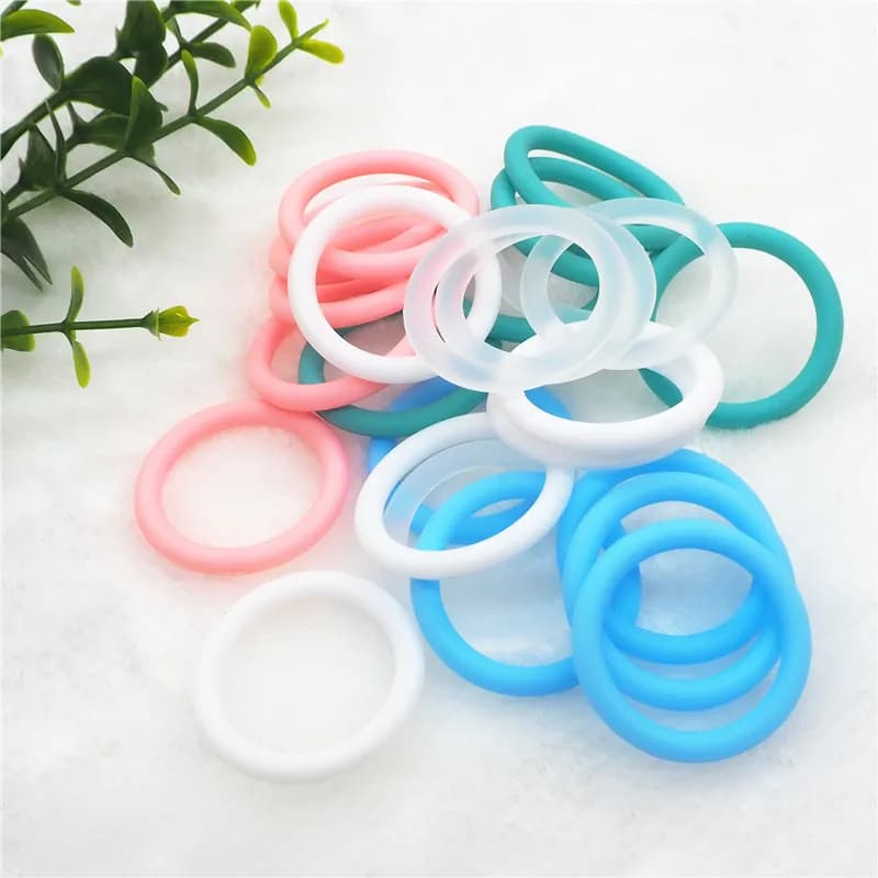 Chengkai 100pcs adattatore in Silicone O anelli ciuccio per bambini fai da te manichino porta tovaglioli MAM O Ring trasparente BPA Free Food Grade