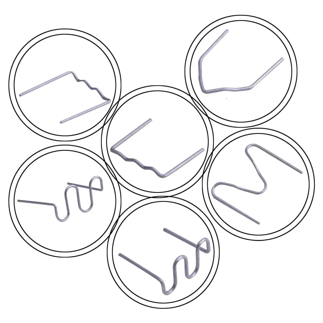 6 set di graffette per cucitrice da 0,6/0,8 mm per saldatore di plastica, kit di riparazione per paraurti danneggiati per auto