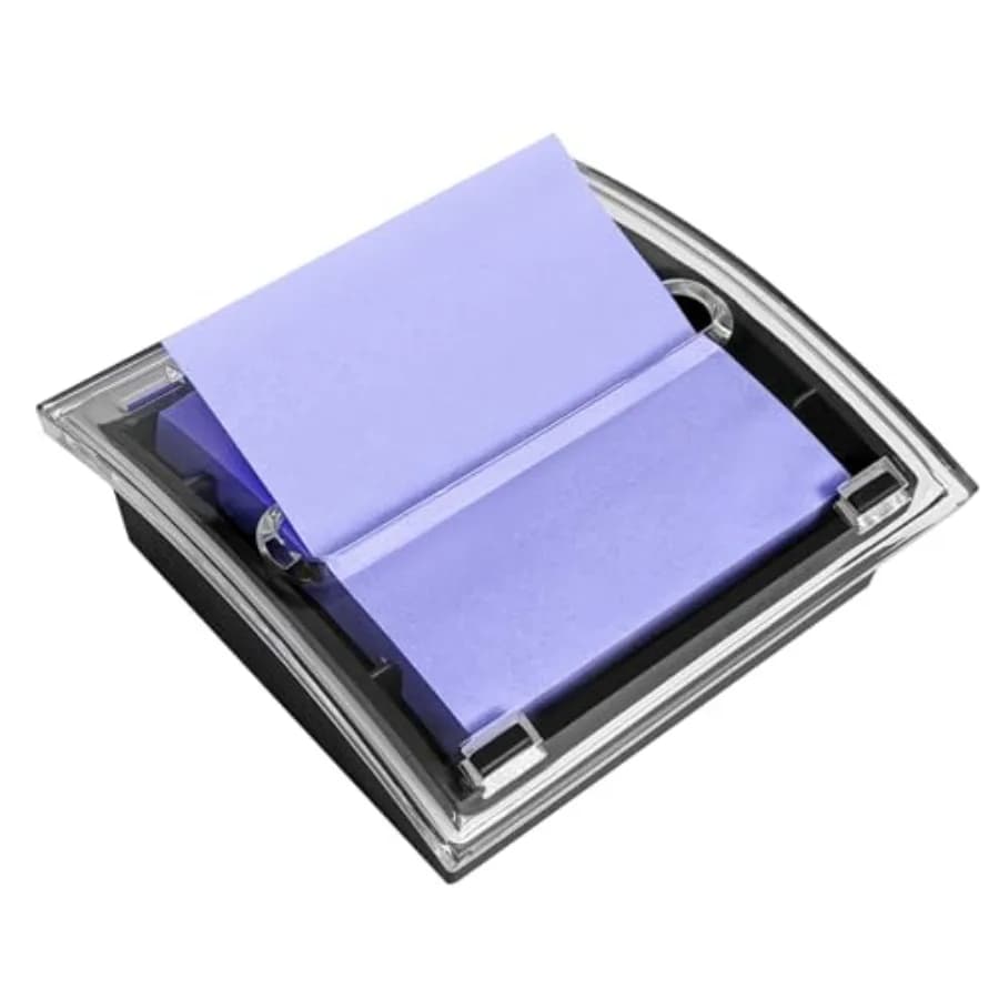 Pop Up Sticky Note Dispenser, 3x3 Inches, Sticky Note Holder, Black Base, Sticky Note Dispenser for Office Home Classroom Desk