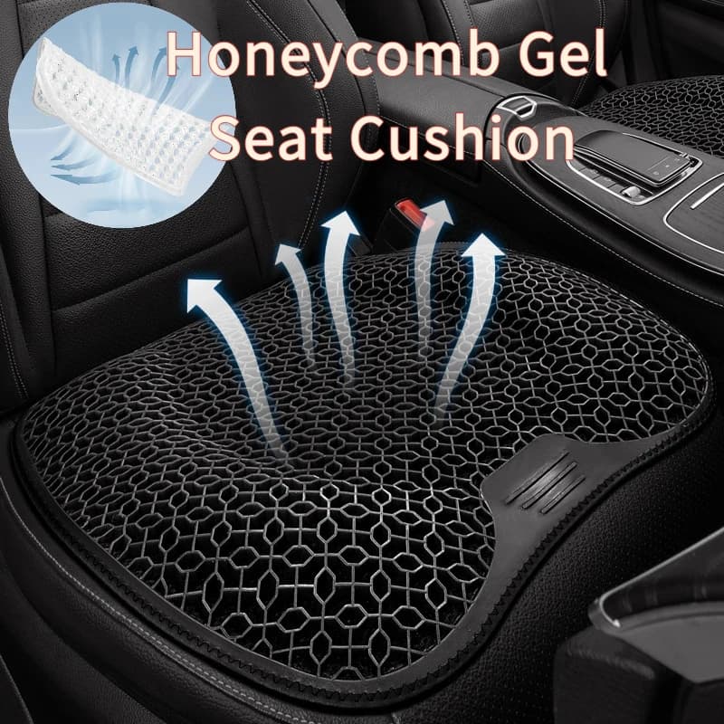 Nido d'Ape Gel cushion, Breathable Soft and Elastic Padding, Comfort and Easy to Clean for Car and Office Chair