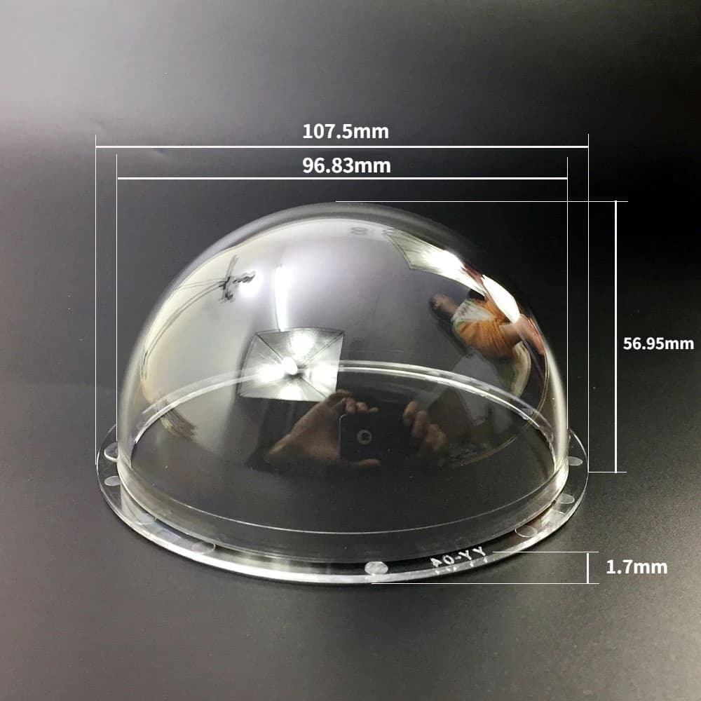 Custodia per cupola trasparente per telecamera trasparente sostitutiva per CCTV da 4 pollici in acrilico per interni ed esterni Copertura per cupola trasparente HD