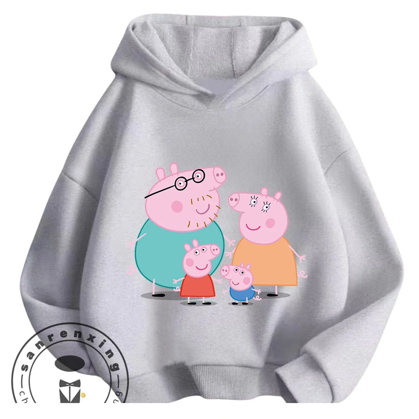 Felpa con Cappuccio Cartoon in Offerta, Abbigliamento Casual Invernale per Ragazzi e Ragazze Peppa Pig 3-14 Anni