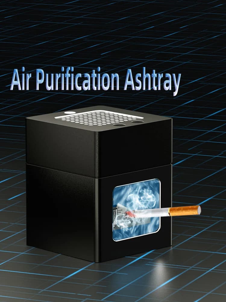 LONHOMON AP078 Posacenere Purificatore d'aria Ricarica USB Anti fumo di seconda mano Posacenere da tavolo Rimuovi l'odore Purificatori d'aria domestici