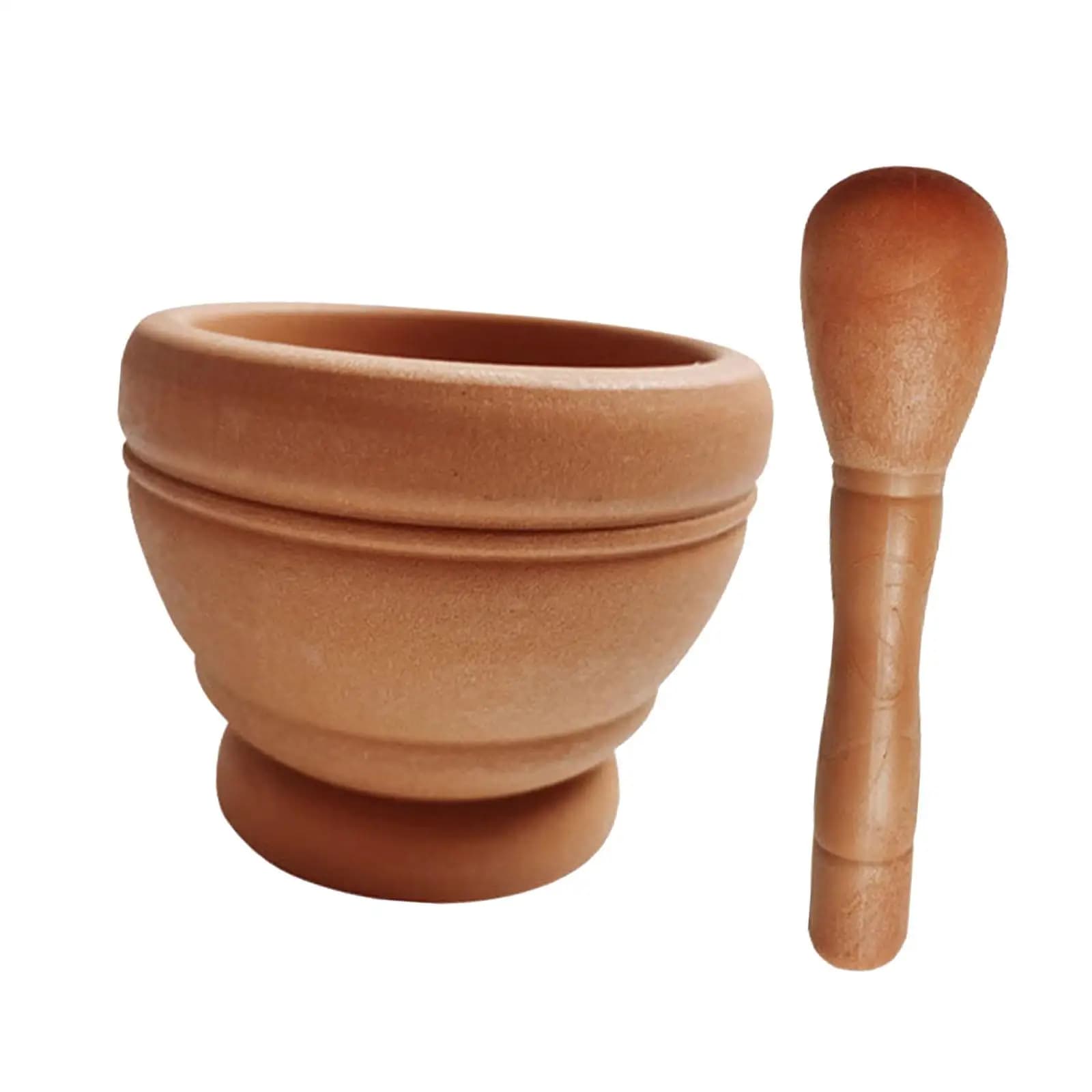 Spice Grinding Set Deepened Housewarming Gift Guacamole Bowl Garlic Crusher for Spice Fresh Mustard Hot Sauce Chutney Pepper