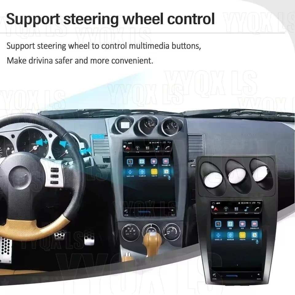 Per Nissan 350Z 2002-2007 Navigatore GPS Android Stereo Wireless Carplay Autoradio Android Auto GPS WIFI Lettore DVD per Auto