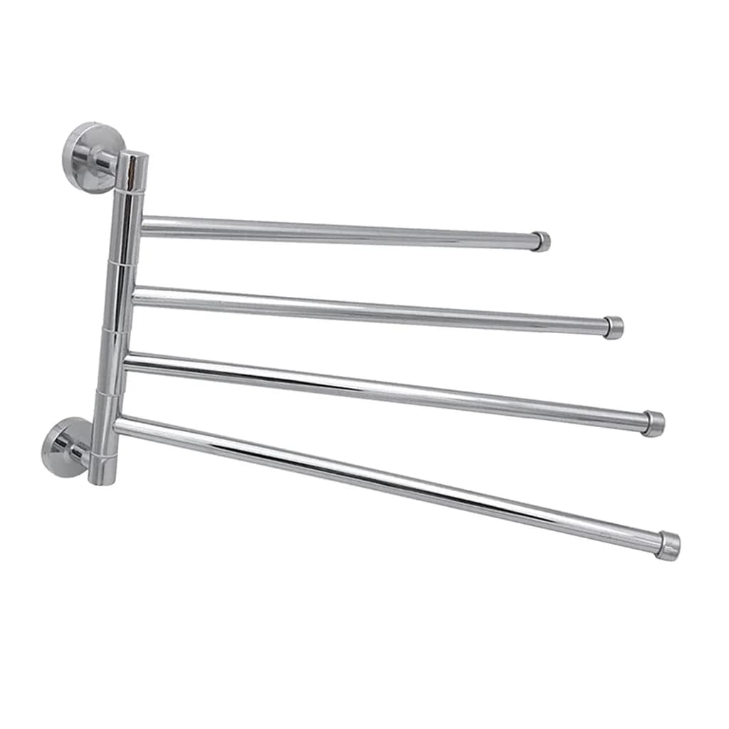 Four Bar Stainless Steel Towel Hanger Wall Mounted Bathroom Accessory Rack for Kitchen Hotel