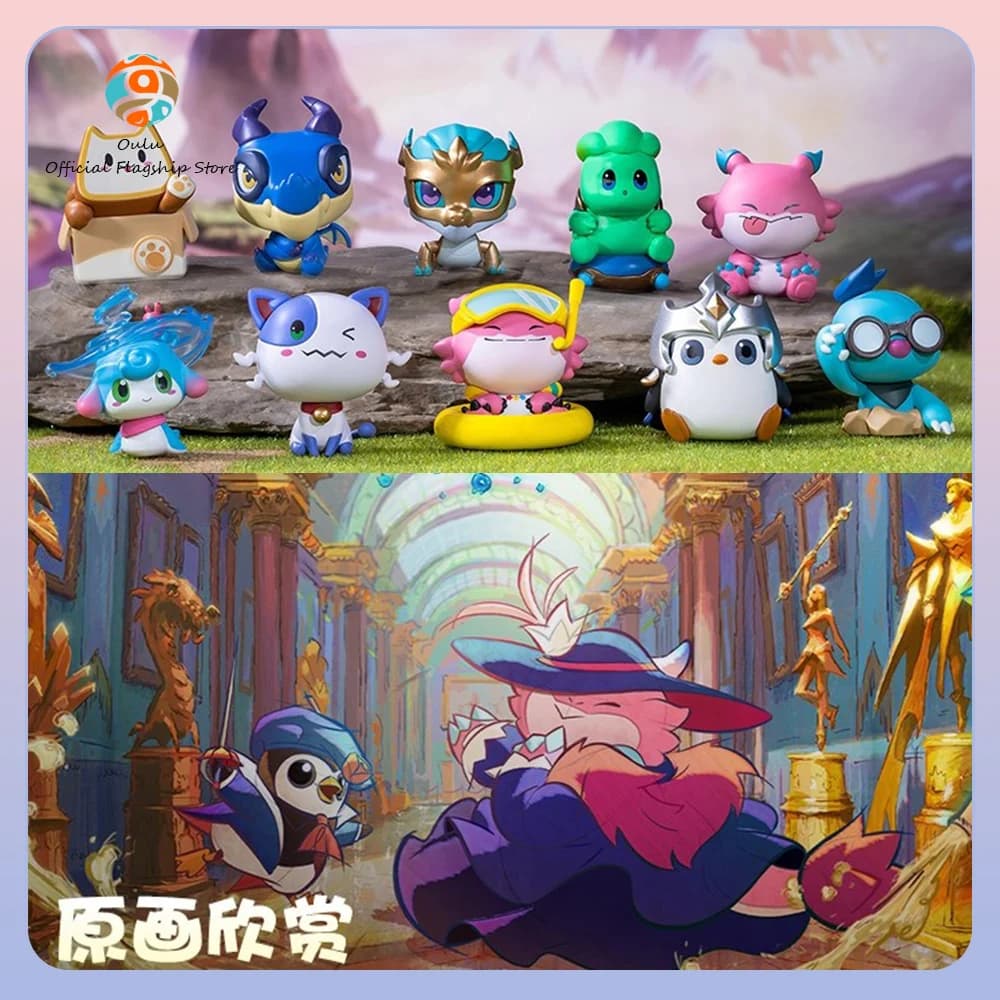 Nuova scatola cieca Teamfight Tactics, statuetta in miniatura autentica, ornamento, giocattolo regalo, figure anime Tft, scatola misteriosa della serie Little Legends