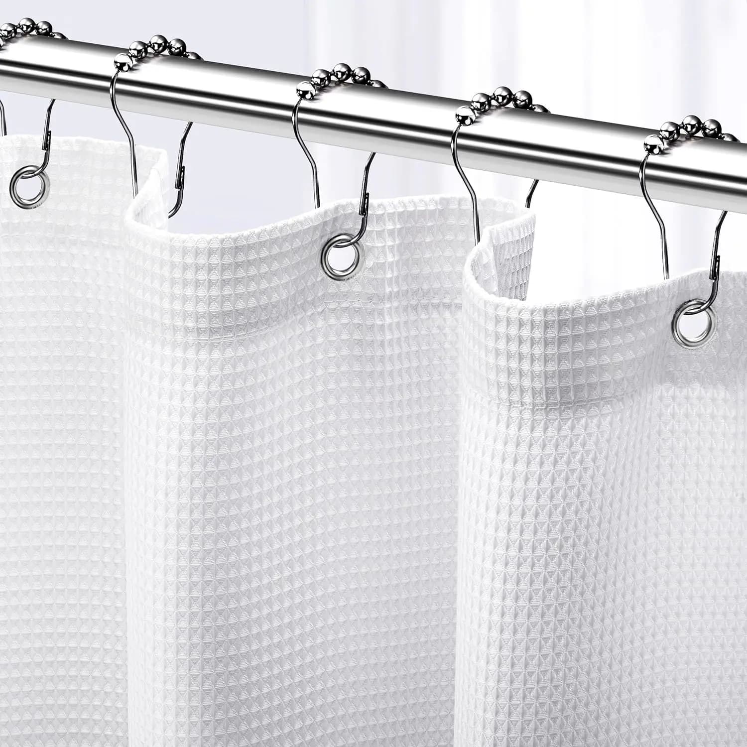 White Shower Tent with Design Nido d'Ape, Bathroom Furnishing Style Hotel, 72x72 Stylish Fabric Pollics