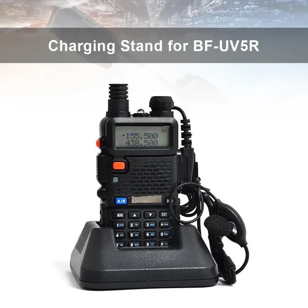 Stazione di ricarica per walkie-talkie con indicatore di carica per BF-UV5R Plus BF-UV5RA
