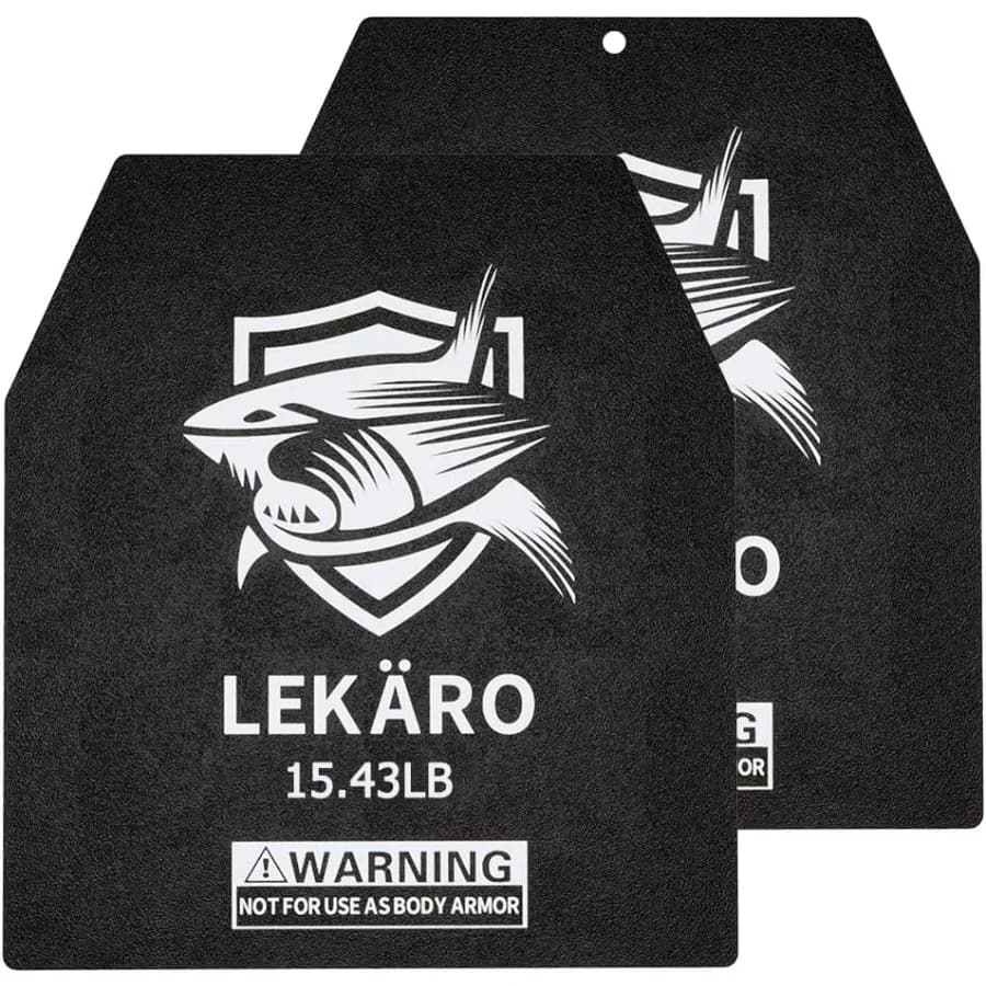 Weighted vest plates of 15.43 pounds, pair of weight vests, strength training, heavy training, fitness, running