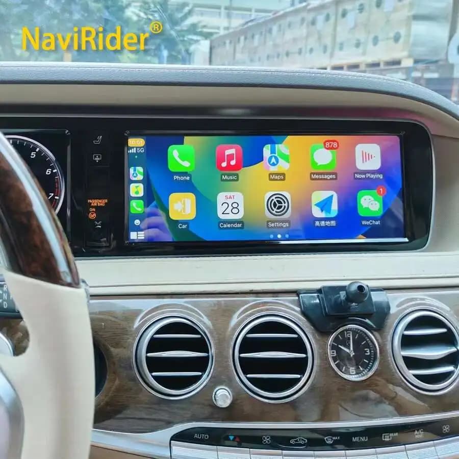 Android Auto 12.3" Wireless CarPlay for Mercedes Benz S-Class W222 2014-2018 with Mirror Link Navigation Multimedia Video Player