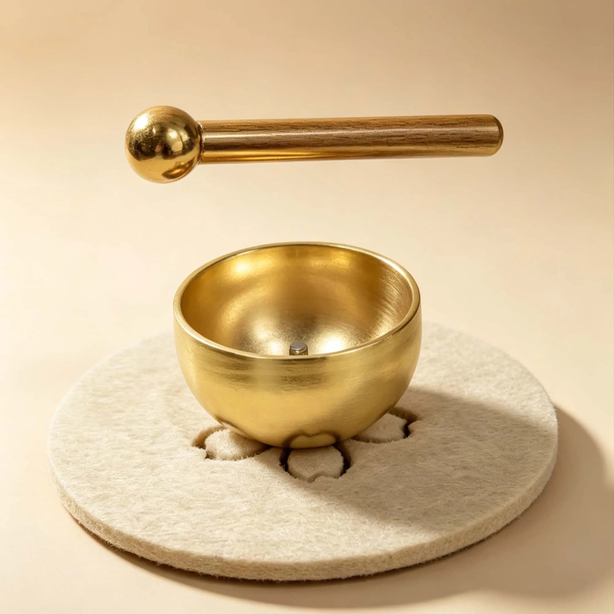 Mini Brass Singing Bowl – Portable Sound Healing Tool for Meditation, Yoga & Daily Relaxation