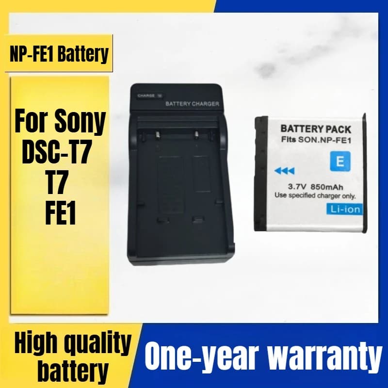 Battery for camera NP-FE1 + charger for digital camera Sony DSC-T7 T7 FE1 3,7 V 750 mAh/850 mAh