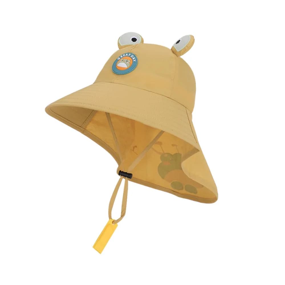 Whistle~ Big Brim Children's Sun Hat Sun Protection Foldable Kids Whistle Sunscreen Hat Thin Breathable Summer Sunshade Hat Baby