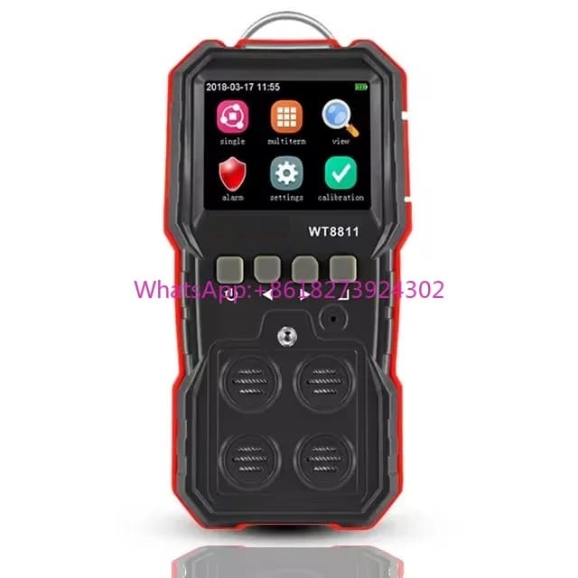 Rilevatore di gas portatile con interfaccia USB Hedao WT8811 Rilevatore di monossido di carbonio 4 in 1 CO/O2/H2S/LEL