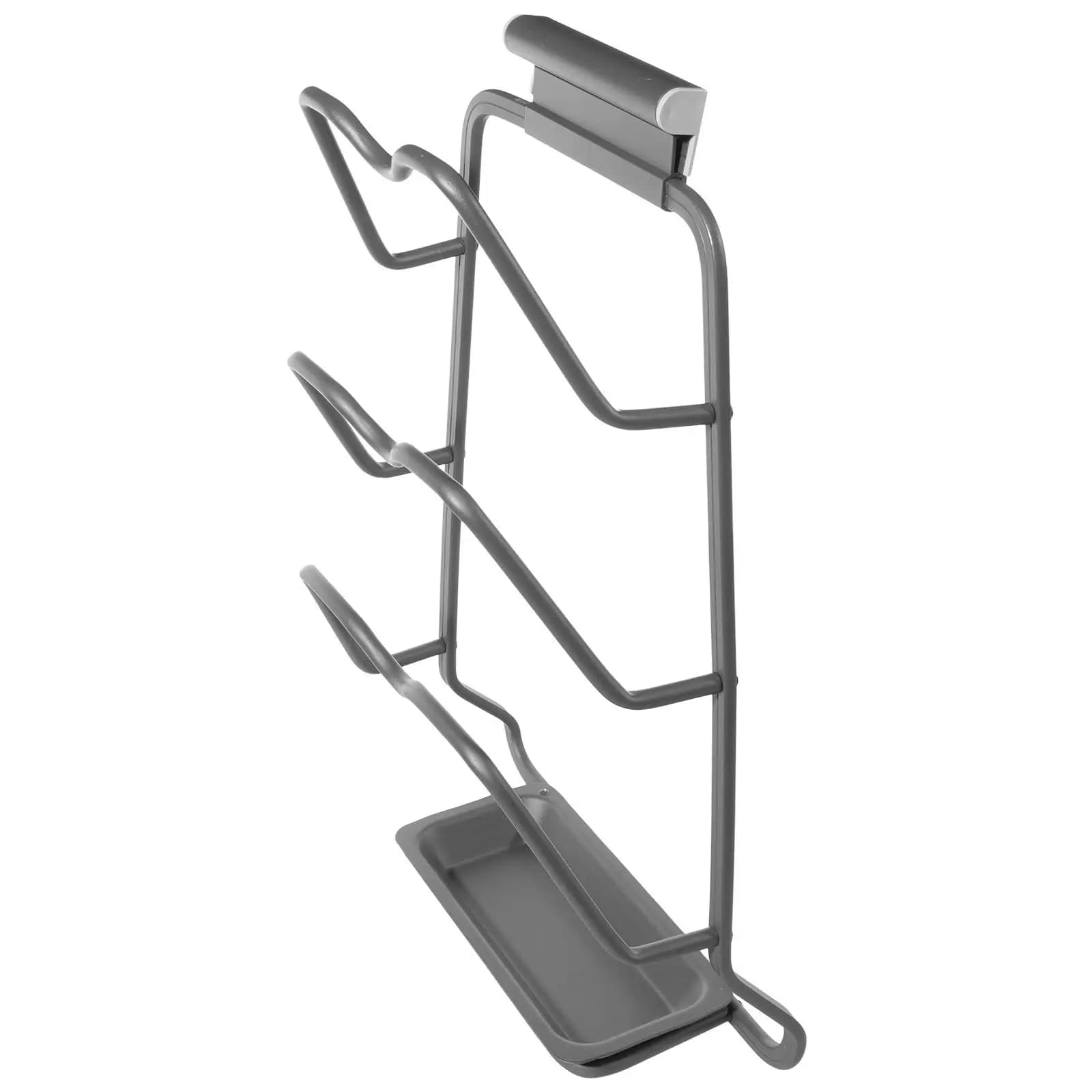 Dumbbell Holder Stand 3layer Structure Thickened Stability Durable Upgraded Space Aluminum Water Tray Gunmetal Color Easy