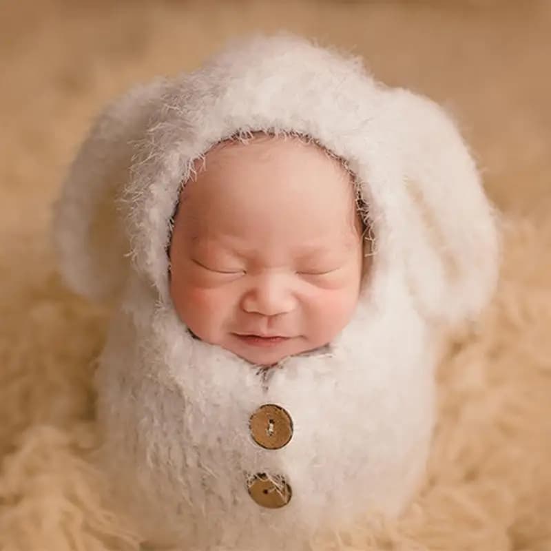 Soft Scene Objects for Photography Newborn Knit Work Object for Kids Photographic Service Bag