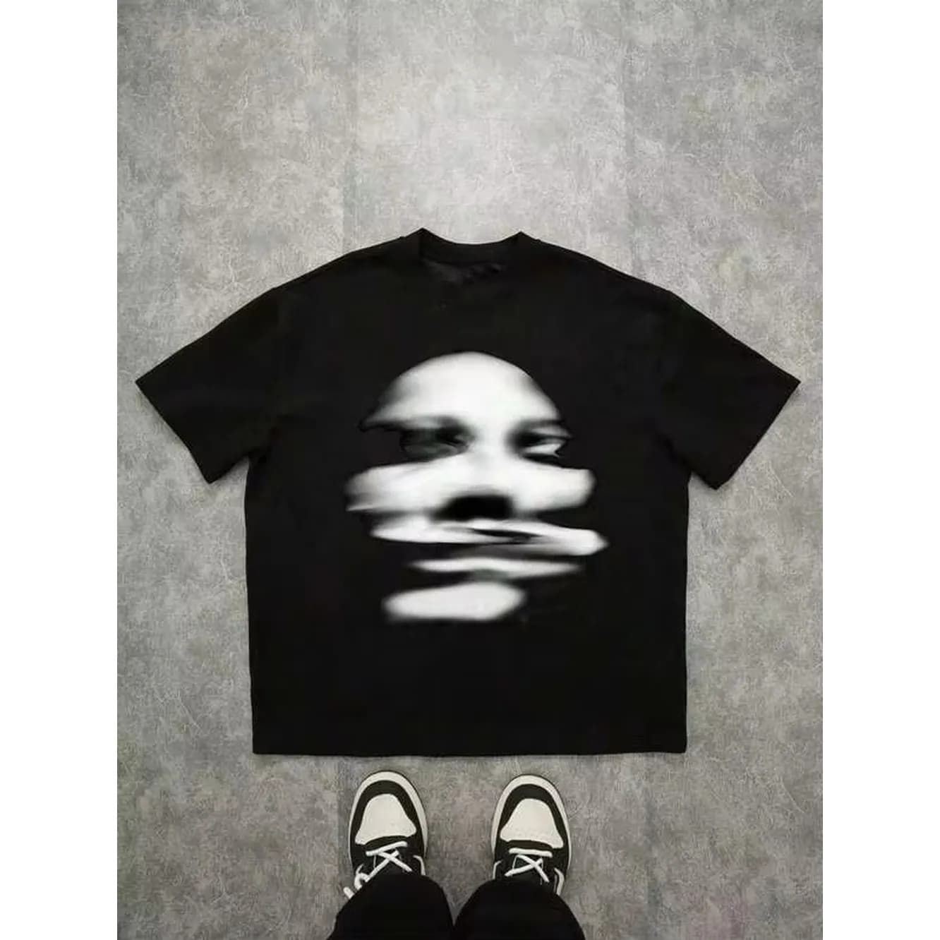 Bolty Teen Boy Abstract Print Short Sleeve Casual T-Shirt, Suitable For Summer
